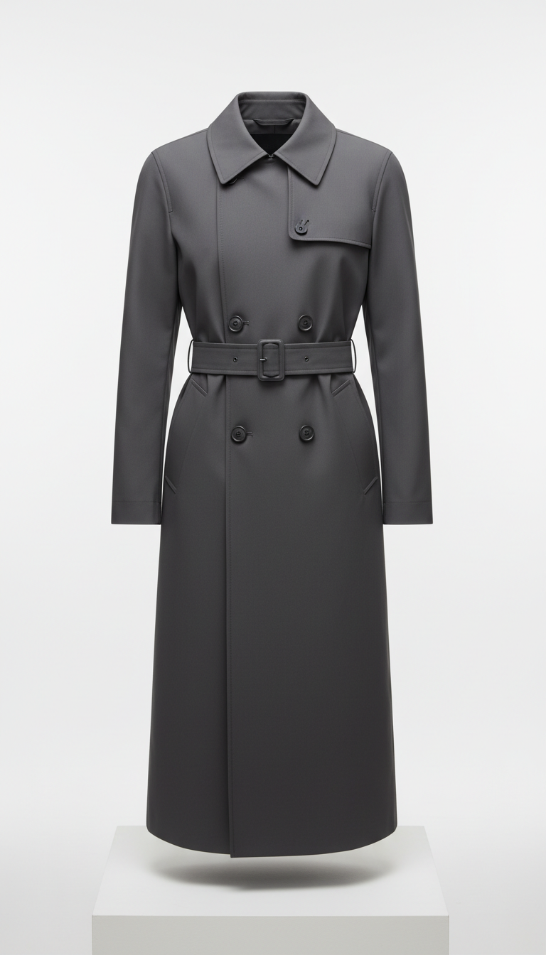 Graphite Technical Trench Coat