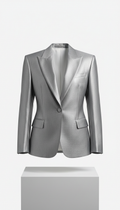Steel Silver Structured Blazer
