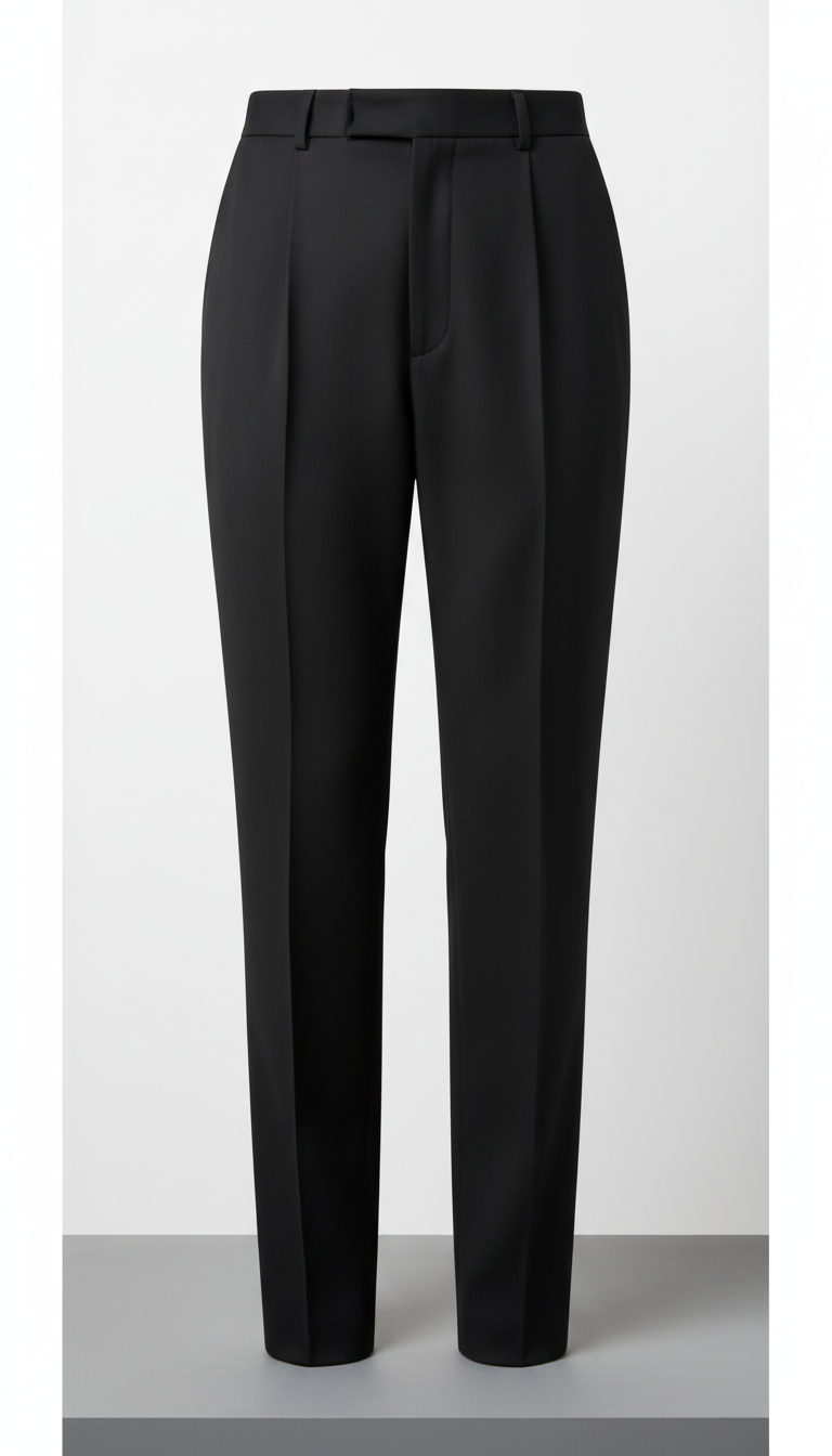 Jet Black Architectural Trousers